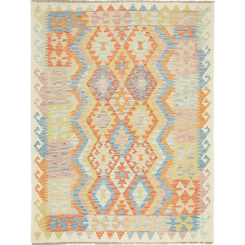 Kilim 128x173 Cm Kilim, Afghanistan, Lana Cardata A Mano,