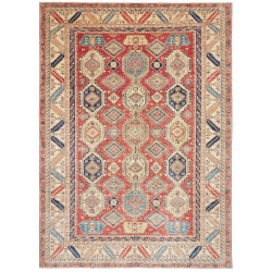 Tappeto Kazak Fine Pakistan 268x370 Rosso Terra