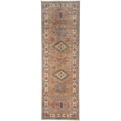 Tappeto Kazak Fine Pakistan 76x249 Marrone Blu
