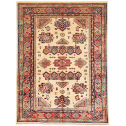 Rug Kazak Fine Pakistan 150x200 Cream Red Blue