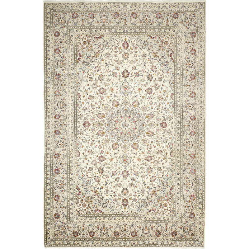 Kashan 202x303 Cm Kashan, Persia, Lana Cardata A Mano,