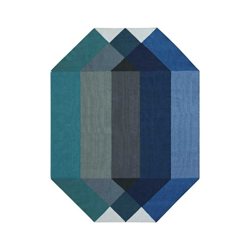 Rug Diamond Outdoor Blue-Green Geometric Outdo
