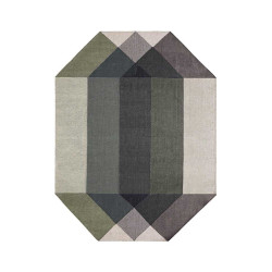 Tappeto Diamond Outdoor Verde Grigio Geometric