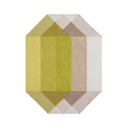 Tappeto Diamond Outdoor Rosa Giallo Geometrico