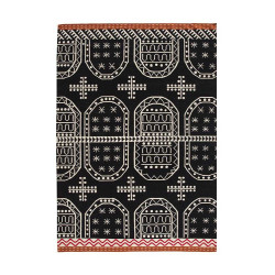 Rug Tasili Black White Geometric 200x300 cm