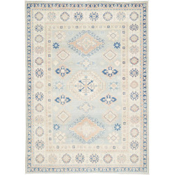 Tappeto Kazak Afghanistan 129x179 Azzurro Crema