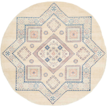 Tappeto Kazak Afghanistan 201x198 Crema Avorio